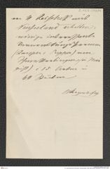 k.k. naturhistorisches Hofmuseum, Intendanzakten 1885-1896 (Hauer), Aktenzahl Z.123.i/1891, Seite 1